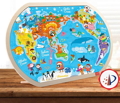 Wooden Puzzle World Children's Toys Gift Baby Educational Toys