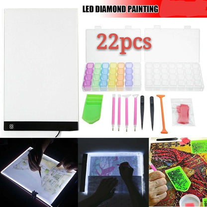 Diamond Painting Embroidery Tools plus LED drawing board