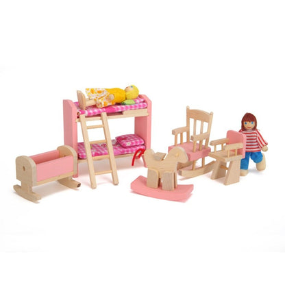 Small Furniture Wooden High Bed Children's Play House