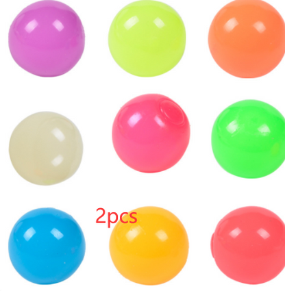 Luminous Sticky Ball Toys Sticky Wall Home Party Games Glow In The Dark Novelty Toys Decompression Squeeze Toy