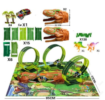 Children's Electric Assembled Track Racing Simulation Animal