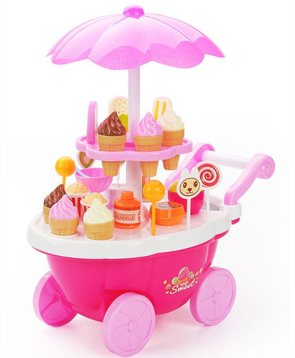 Children pretend play toys simulation candy Cart