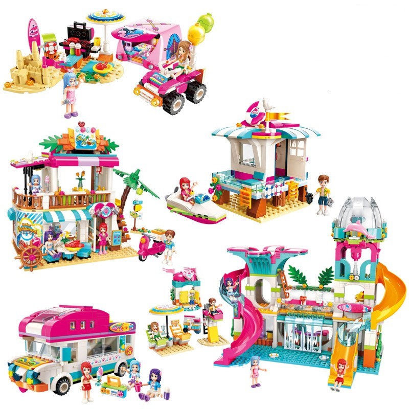 Amusement park building block toys