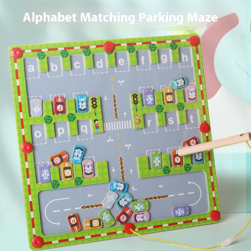 Magnetic Letters Matching Walking Parking Maze Letters