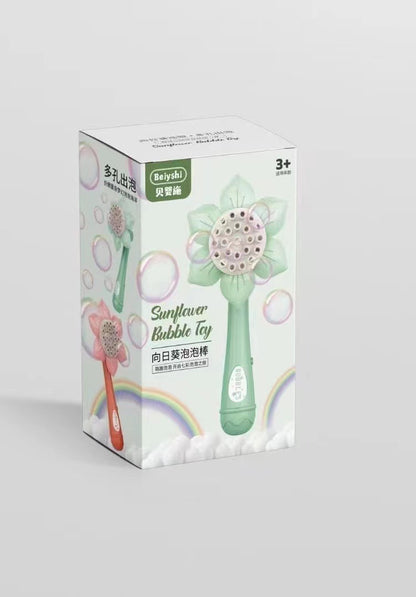 Sunflower Shape Bubble Machine Toy Portable Bubble Wand Toy