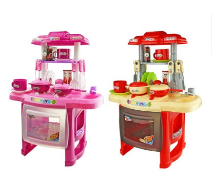 Children's educational light music cooking table play house