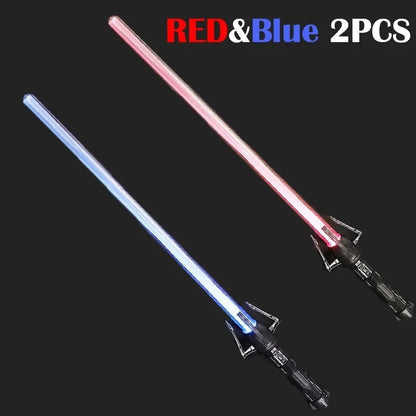 2pcs Toy Laser Sword Red And Blue Double Sword Retractable