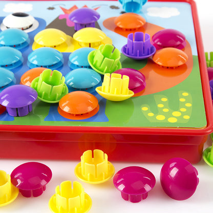 Children's button assembled educational toys