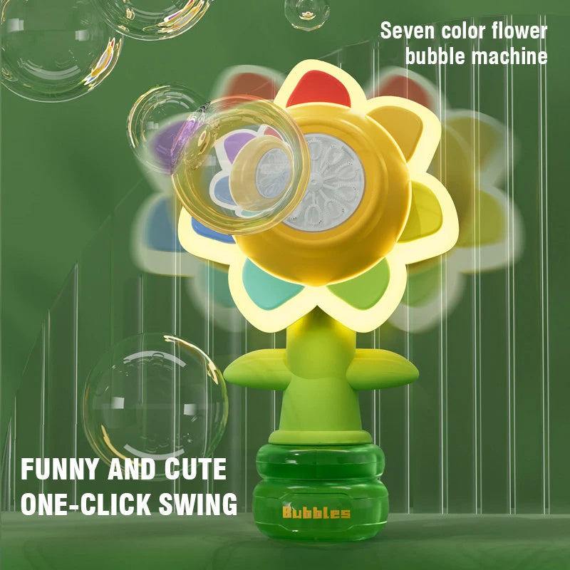 Dancing Sunflower Bubble Machine Automatic Electric Swing Soap
