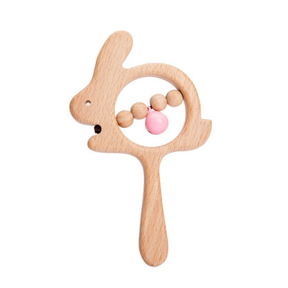 Baby Hand-held Rattle DIY Soothing Wooden Toys