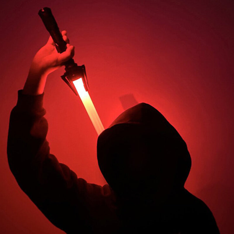 2pcs Toy Laser Sword Red And Blue Double Sword Retractable