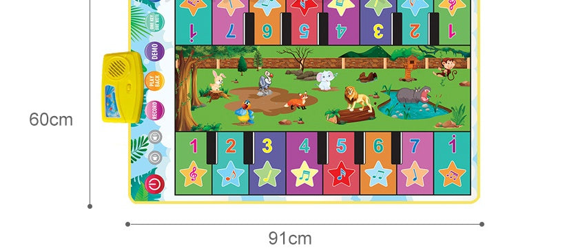 Children's Early Childhood Education Animal Piano Mat