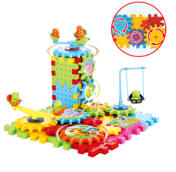 Children's DIY electric building blocks toys Puzzle paradise