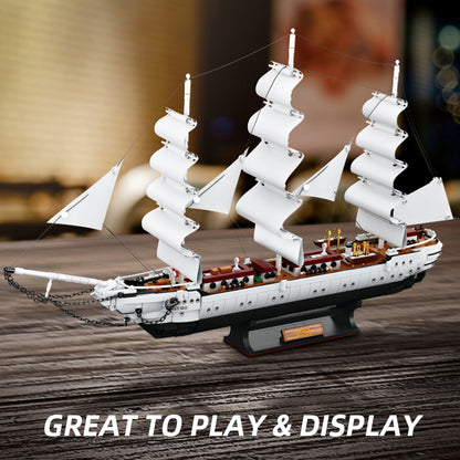 1672Pcs Sailboat White Swan Model Building Blocks DIY Boys Toys Gifts For Children