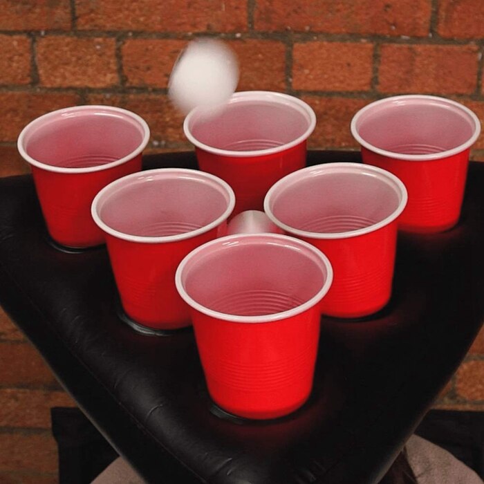 One Set Inflatable Ping Pong Cup Holder Hats Rings Toss Game