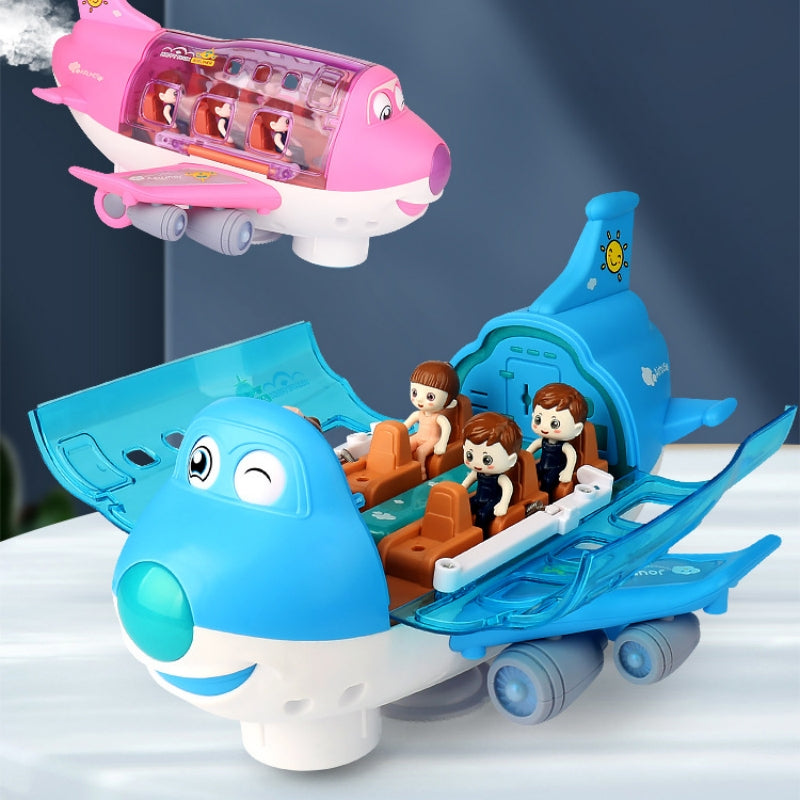 360 Rotating Electric Plane Airplane Toys For Kids Bump