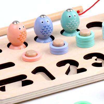 New macaron digital shape three-in-one board educational toys