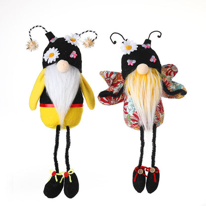 Bee Festival Flower Butterfly Long Legs Faceless Doll