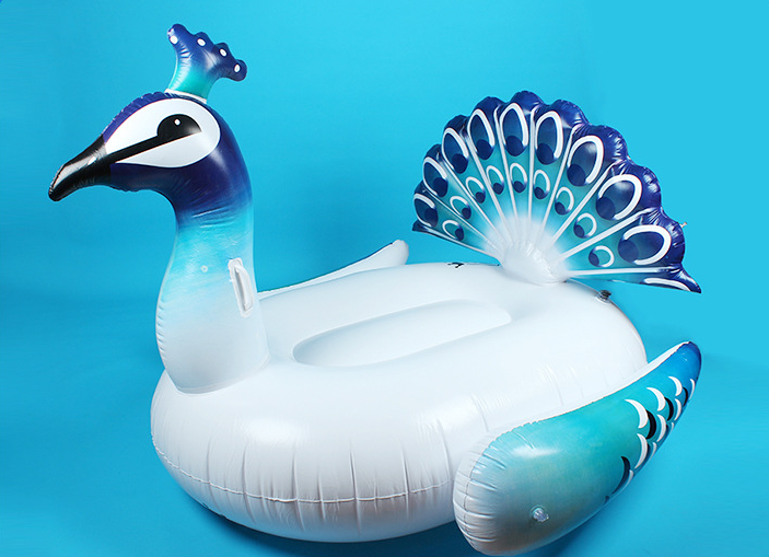 Giant Peacocks Pool Float Inflatable Mattress For Beach Swimming