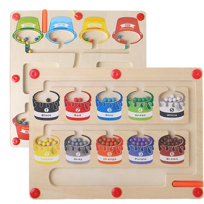 Wooden Magnetic Beads Children Thinking Educational Toys