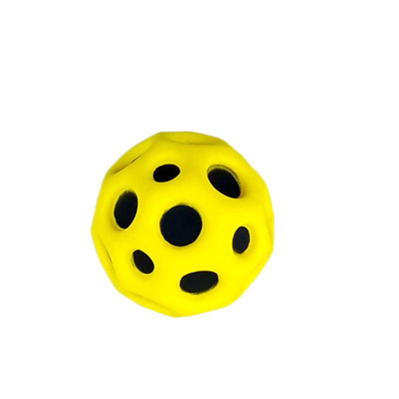 Hole Ball Soft Bouncy Ball Anti-fall Moon Shape Porous Bouncy Ball