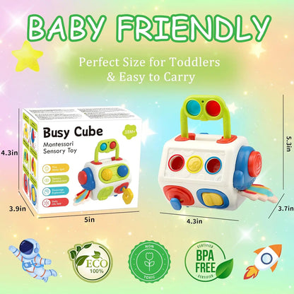 9 In 1 Busy Cube Baby & Toddler Toys Montessori Sensory Toys