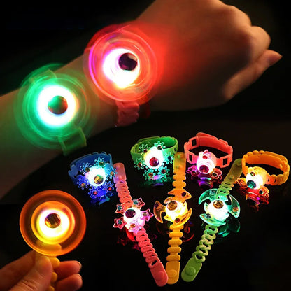 Luminous LED Light Fidget Spinner Hand Top Spinners Glow In Dark Light EDC Figet Spiner Finger Stress Relief Toys Kid's Bracelet