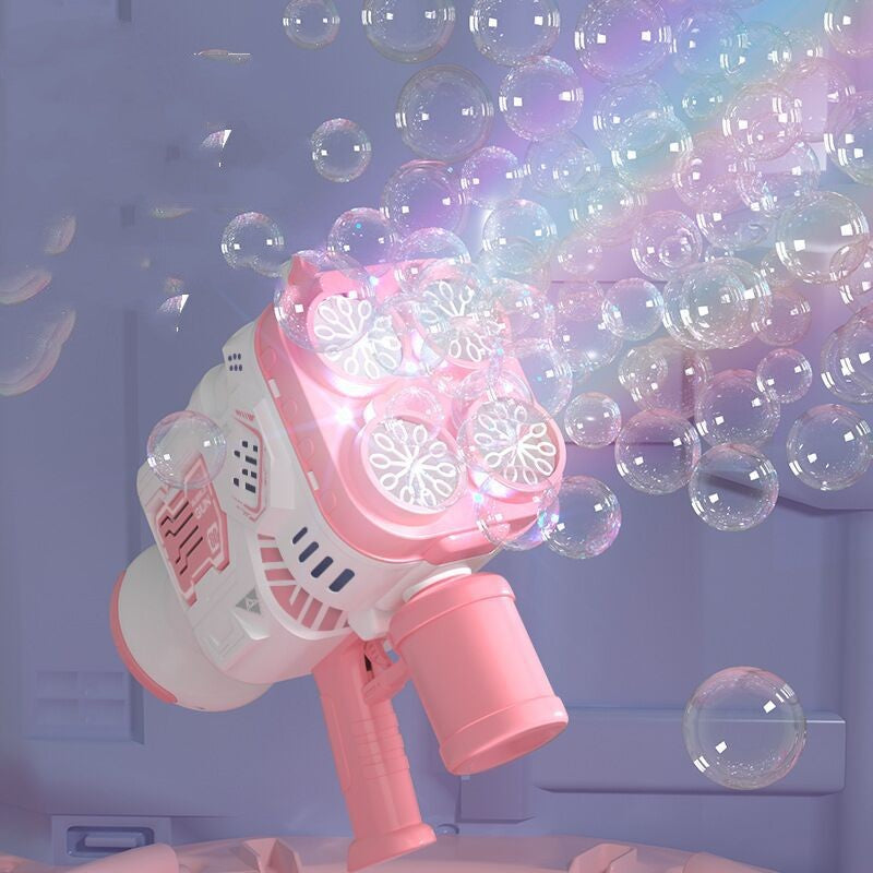 Bubble Gun Rocket Soap Bubble Machine Electric Space Launcher