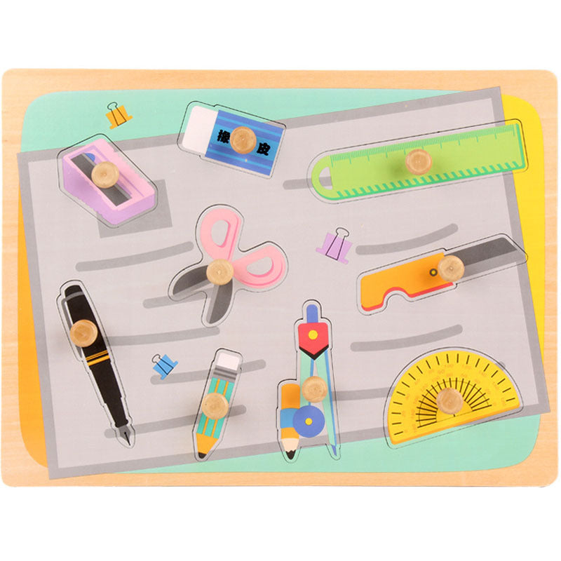 Children's wooden puzzle educational toys