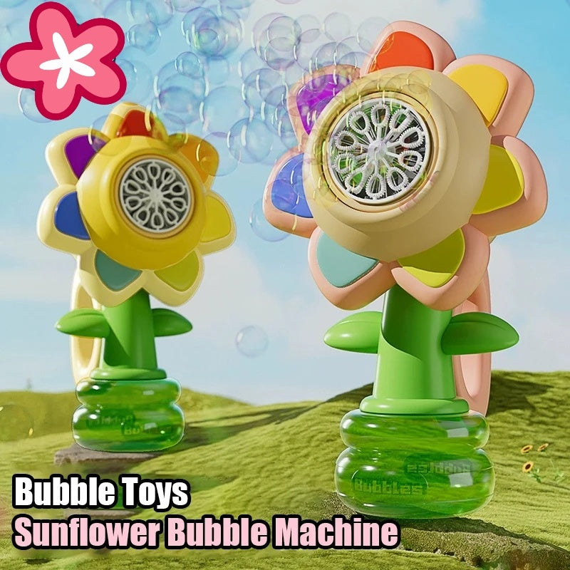 Dancing Sunflower Bubble Machine Automatic Electric Swing Soap