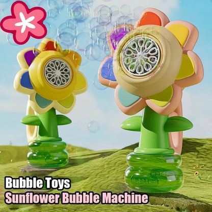 Dancing Sunflower Bubble Machine Automatic Electric Swing Soap