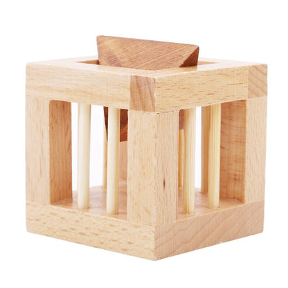 Wooden educational toys Kongming lock