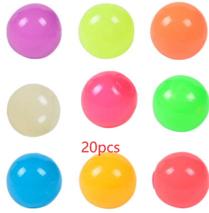 Luminous Sticky Ball Toys Sticky Wall Home Party Games Glow In The Dark Novelty Toys Decompression Squeeze Toy