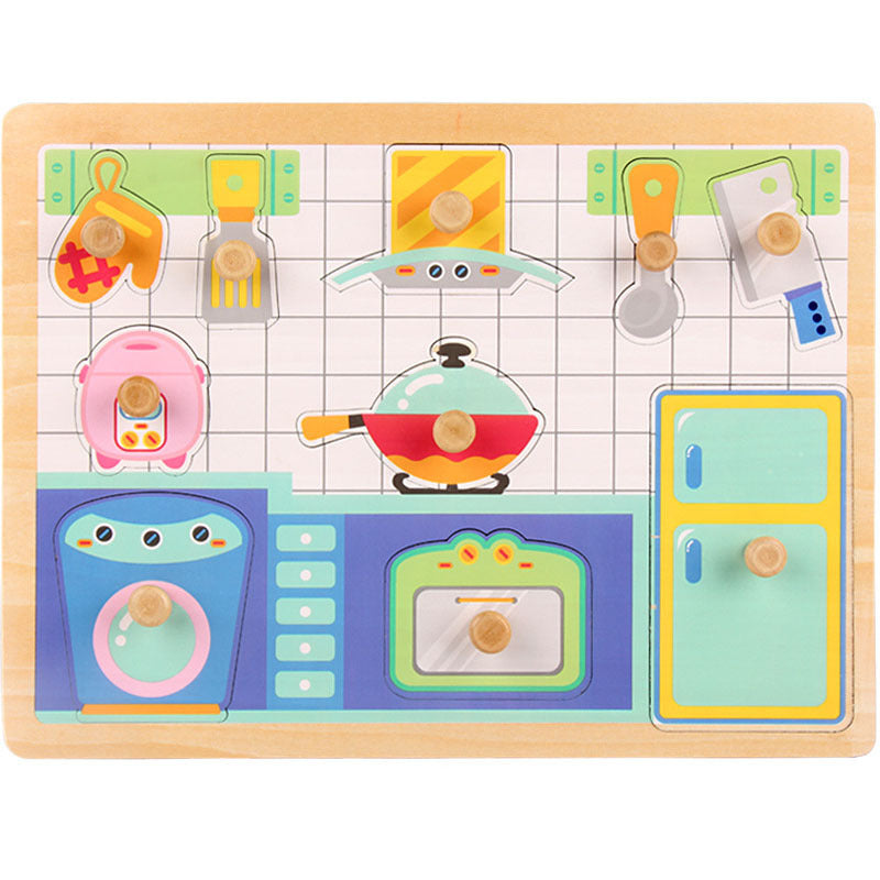 Children's wooden puzzle educational toys