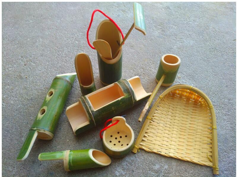 Bamboo tube toys, bamboo products, children''s sand water toys