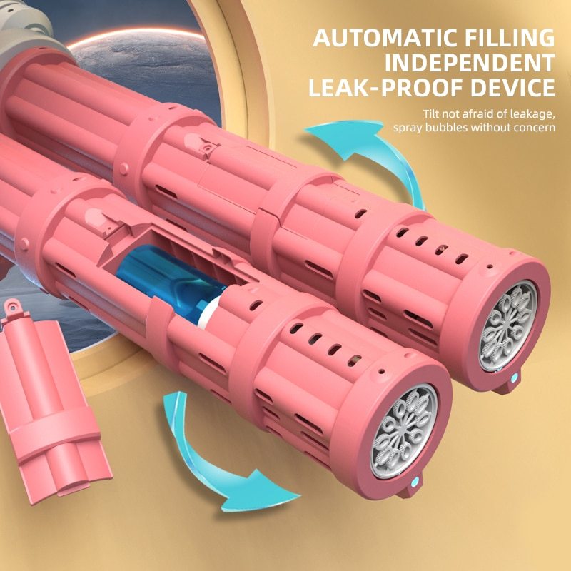 Super Big Double-Tube Bubble Gun Machine Outdoor Blowing Soap