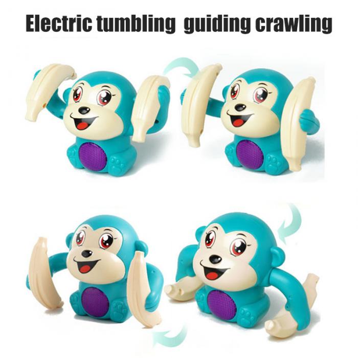 Baby Toys Electric Tumbling Monkey Light Music Puzzle Sound Tipping