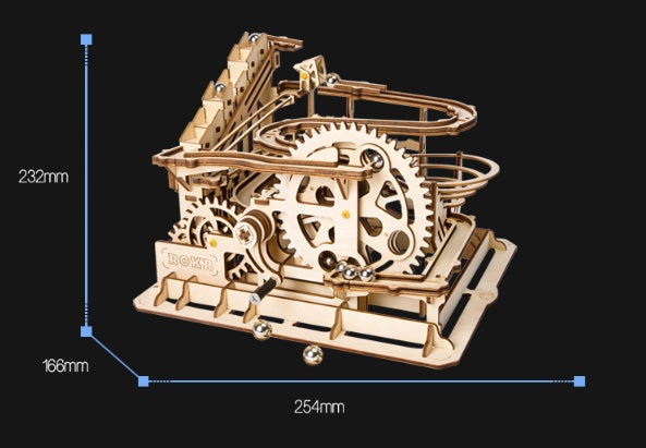 DIY handmade wooden ball rail hub model