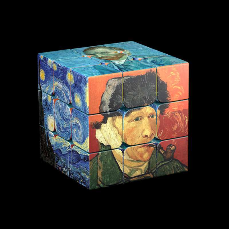 Oil Painting Third Order Rubiks Cube Childrens Educational Toys