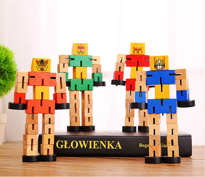 wooden robot toys