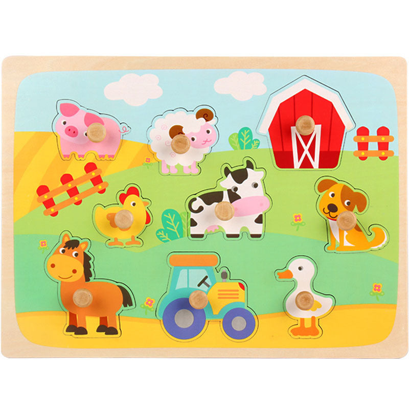 Children's wooden puzzle educational toys