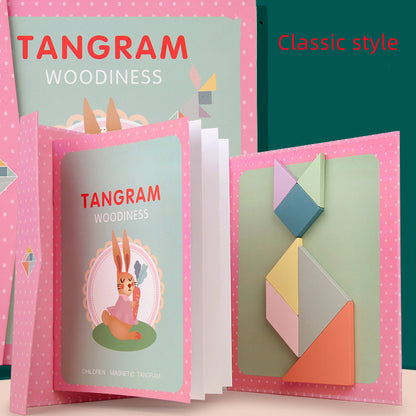 Magnetic tangram puzzle intellectual toy for children