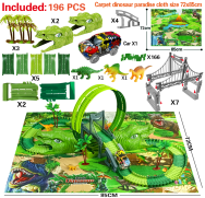 Children's Electric Assembled Track Racing Simulation Animal