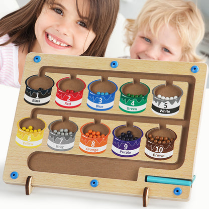 Children's Wooden Color Classification Magnetic Counting Chamber