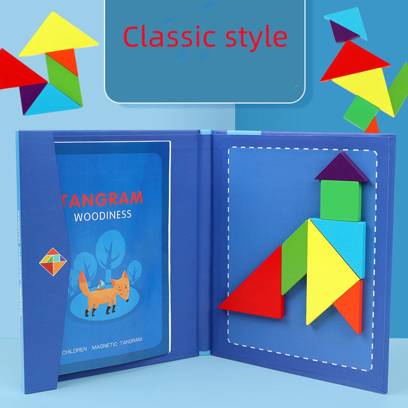 Magnetic tangram puzzle intellectual toy for children