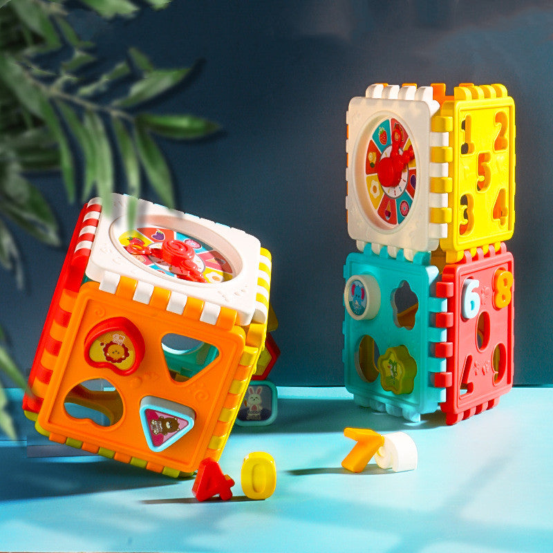 Multifunctional Cognitive Hexahedron Boy And Girl Building Blocks