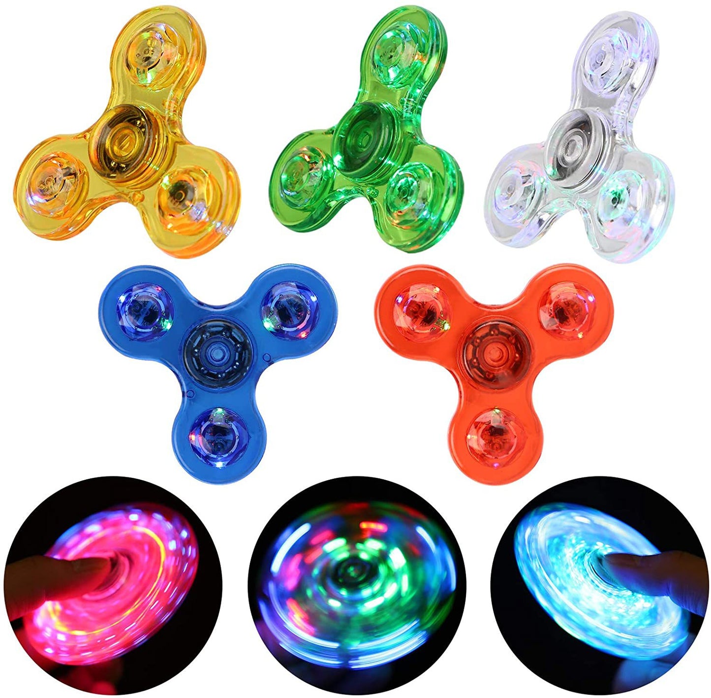 Luminous LED Light Fidget Spinner Hand Top Spinners Glow In Dark