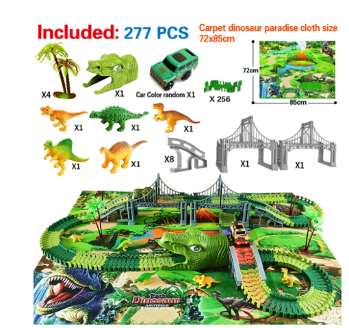 Children's Electric Assembled Track Racing Simulation Animal