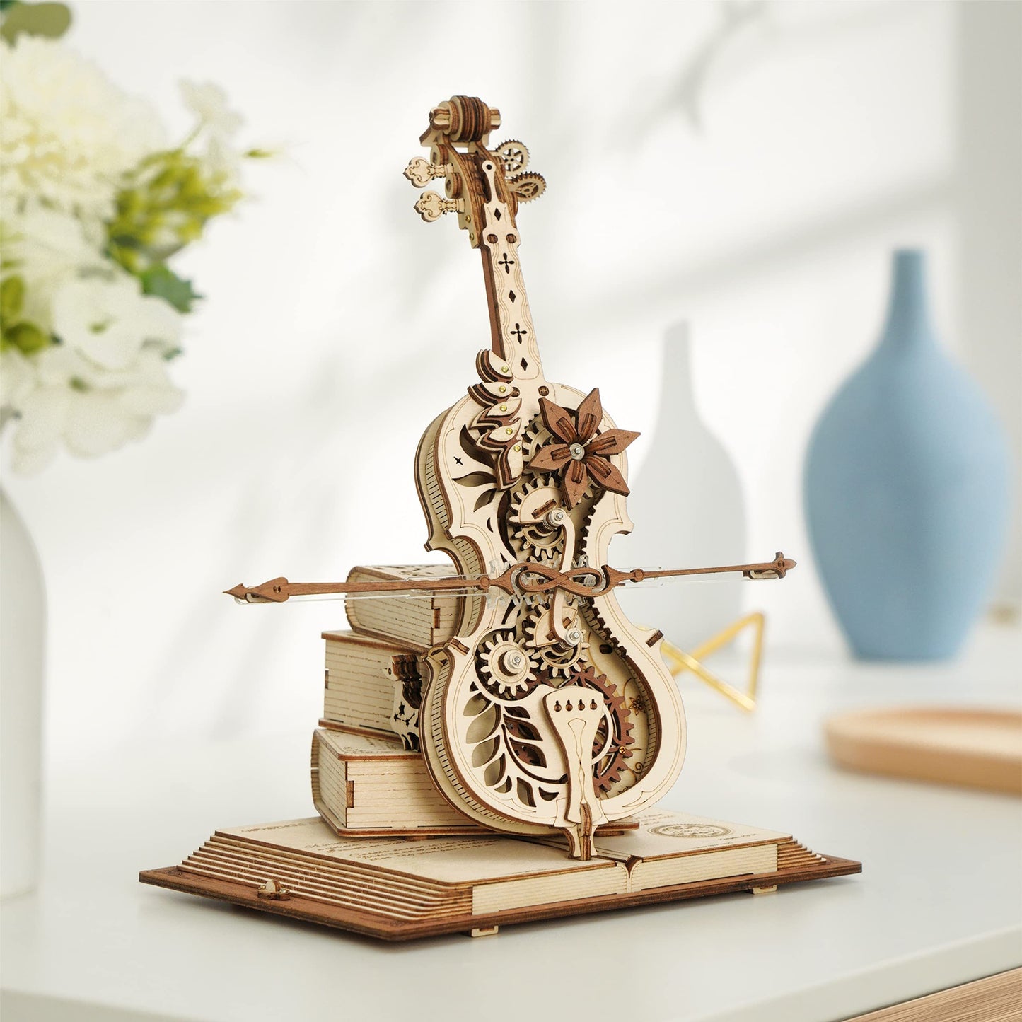 ROKR Magic Cello Mechanical Music Box Moveable Stem