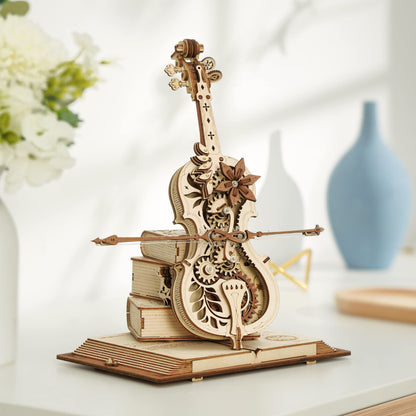 ROKR Magic Cello Mechanical Music Box Moveable Stem